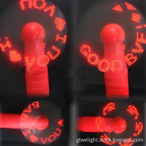 Wholesale LED Message Fan Mini LED Flashing Fan